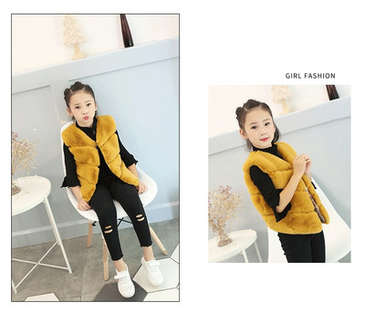 Gyermek bolyhos mellény több színben