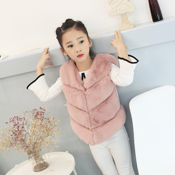 Gyermek bolyhos mellény több színben