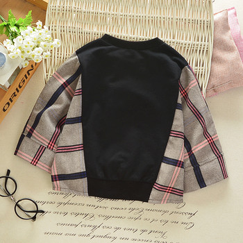 Детска ежедневна блуза с щампа в два цвята - широк модел