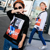 Bluza casual copii pentru fete cu aplicare de culoare in doua culori