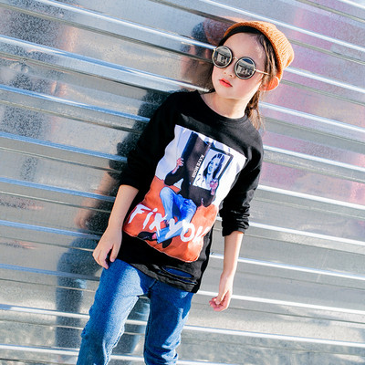 Bluza casual copii pentru fete cu aplicare de culoare in doua culori