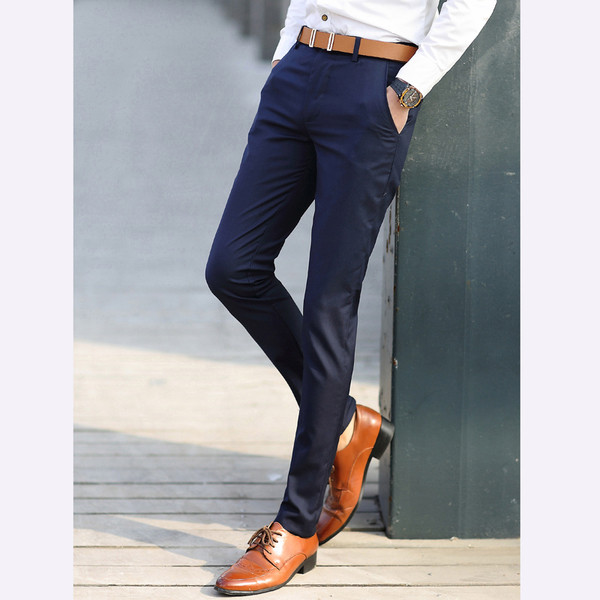 Ανδρικά επίσημα παντελόνια μοντέλου Slim σε διάφορα χρώματα