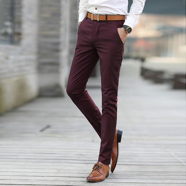 Ανδρικά επίσημα παντελόνια μοντέλου Slim σε διάφορα χρώματα