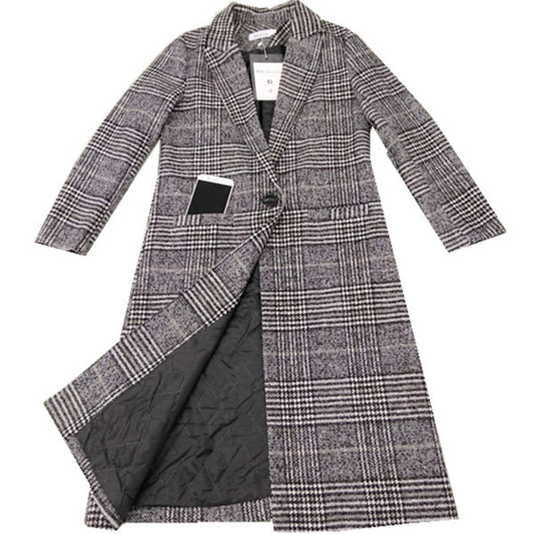 Модерно дамско зимно дълго палто 