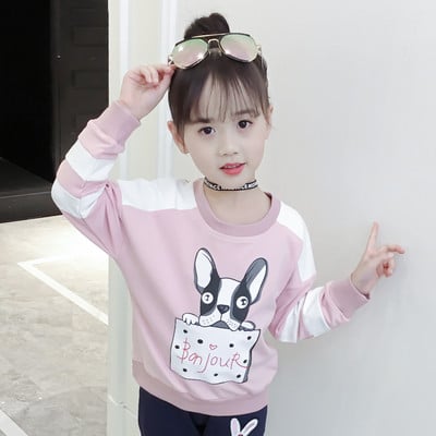 Lezser gyerekblúz lányoknak színes rátéttel, több színben