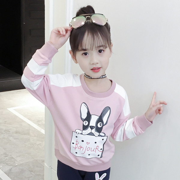 Lezser gyerekblúz lányoknak színes rátéttel, több színben