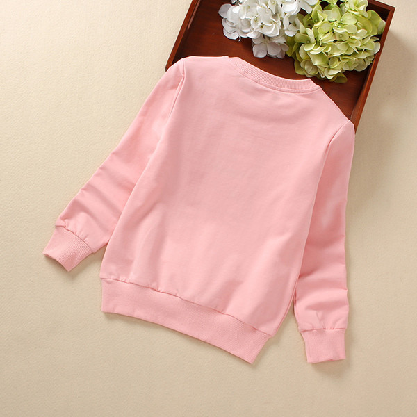 Pamut gyerek blúz lányoknak színes rózsaszín rátéttel