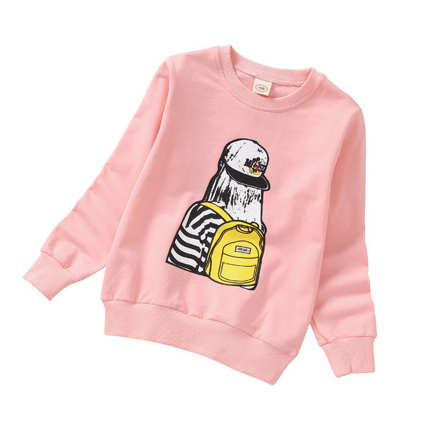 Pamut gyerek blúz lányoknak színes rózsaszín rátéttel