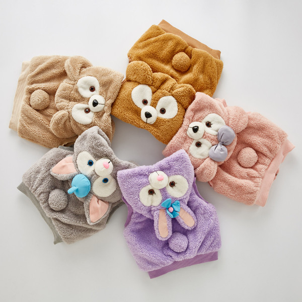 Vesta pufoasa pentru copii cu elemente 3D potrivita pentru fete si baieti