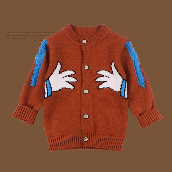 Őszi gyerekmellény három színben, hímzéssel