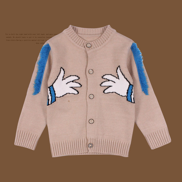 Őszi gyerekmellény három színben, hímzéssel