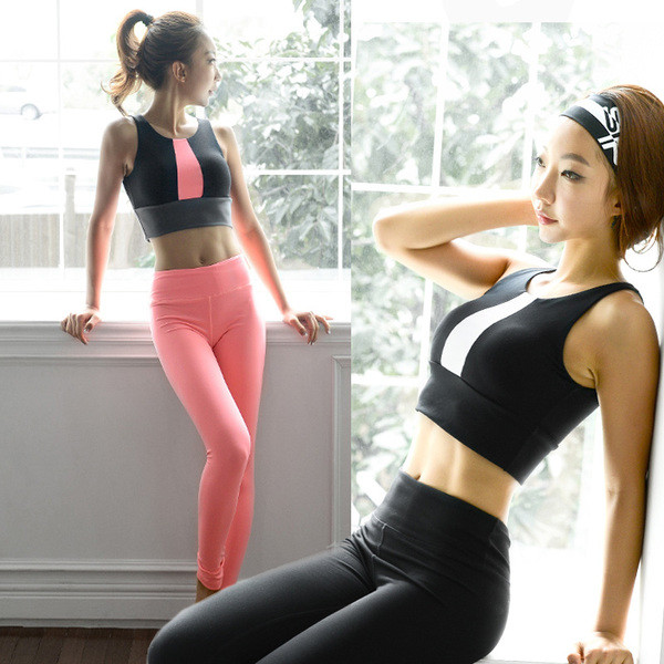 Дамско облекло за йога - топ и клин с висока талия