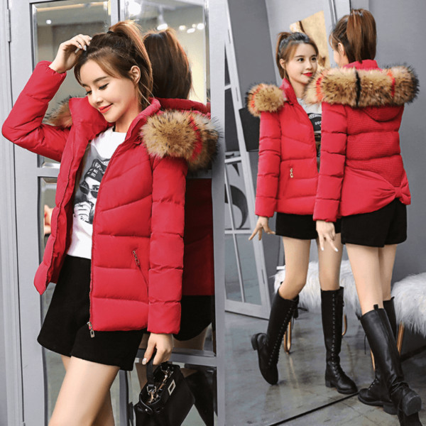 Γυναικείο χειμωνιάτικο μπουφάν με οικολογική γούνα, κουκούλα και κορδέλα - 5 μοντέλα