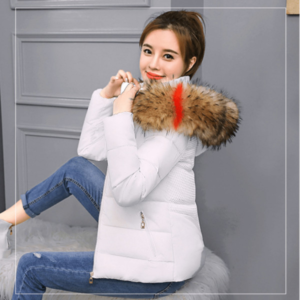 Γυναικείο χειμωνιάτικο μπουφάν με οικολογική γούνα, κουκούλα και κορδέλα - 5 μοντέλα