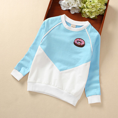 Lezser gyerekblúz lányoknak O-nyakú, színes hímzéssel, két színben