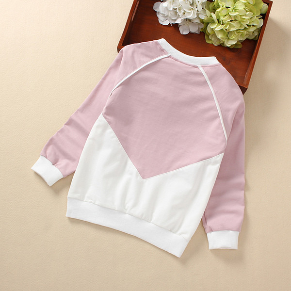 Lezser gyerekblúz lányoknak O-nyakú, színes hímzéssel, két színben