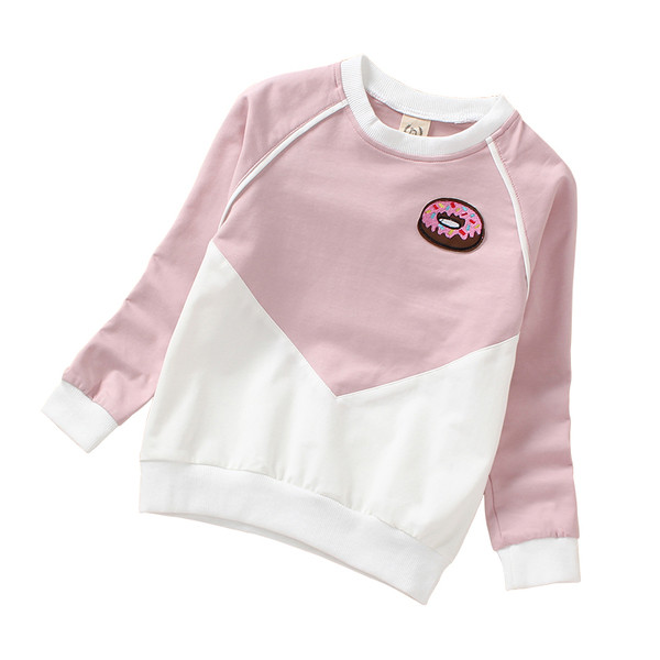 Lezser gyerekblúz lányoknak O-nyakú, színes hímzéssel, két színben