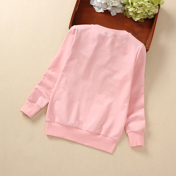 Bluză modernă pentru copii pentru fete cu un element - paiete în roz