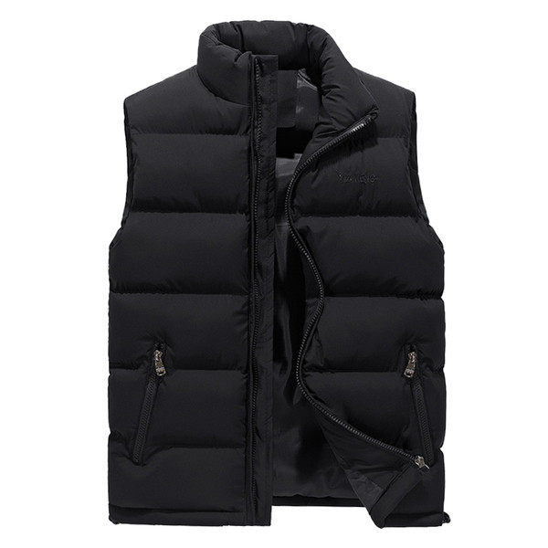 Мъжки изчистен елек в три цвята с висока яка