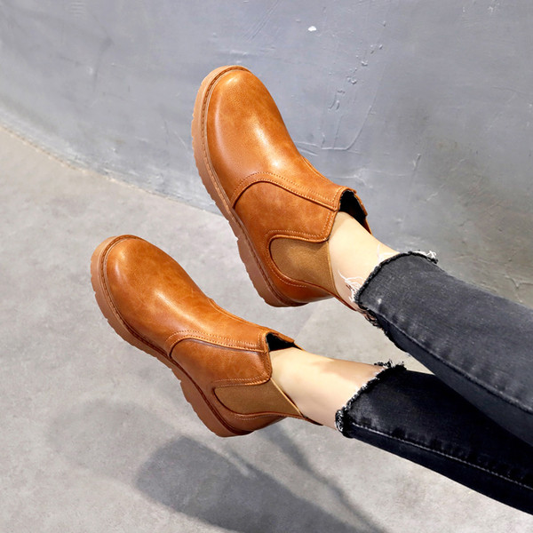 Дамски ежедневни боти от еко кожа в два цвята