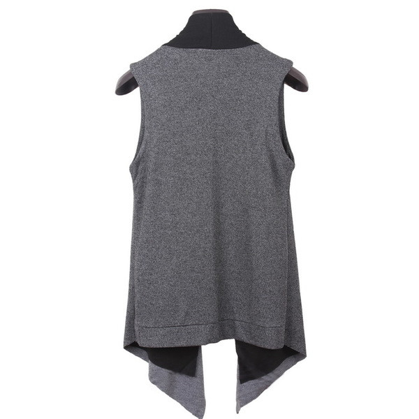 Vestă lungă pentru bărbați în negru și gri