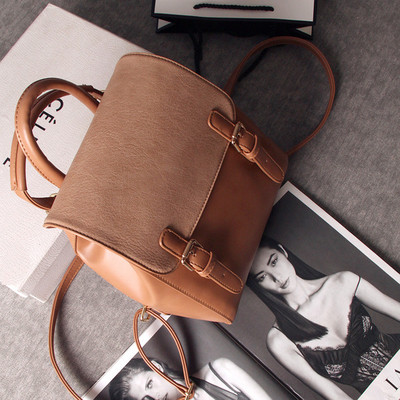 Kis női bőr hátizsák fekete és barna színben