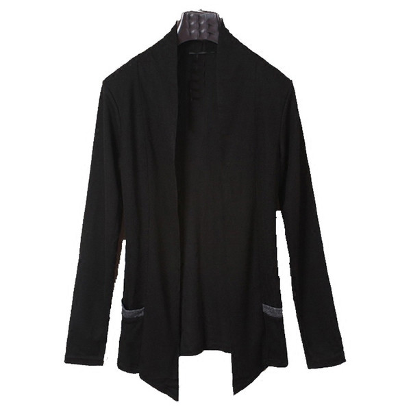 Ανδρική ζακέτα σε δύο χρώματα με μακριά μανίκια και τσέπες