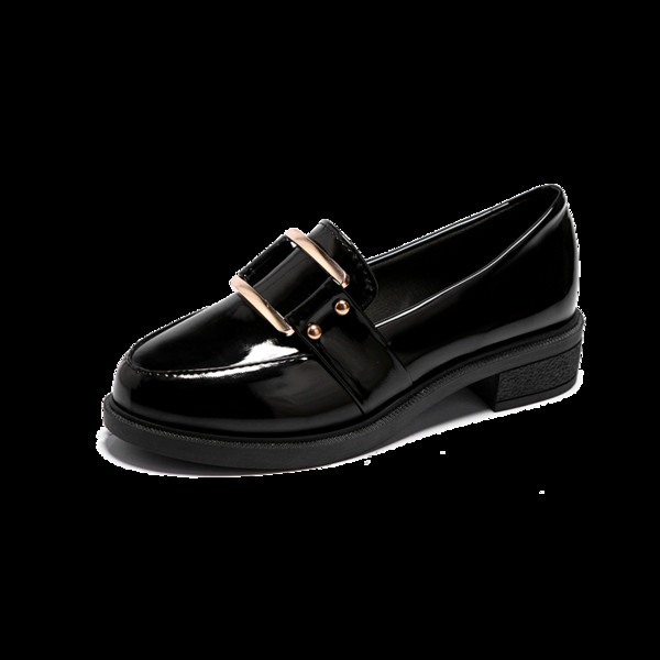 Mocasini eleganti de dama cu catarama metalica in negru si maro