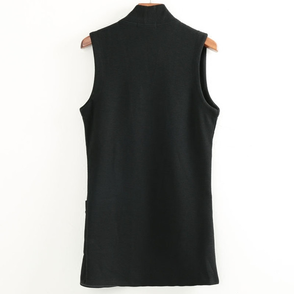 Vesta eleganta pentru barbati de culoare inchisa potrivita pentru utilizarea de zi cu zi