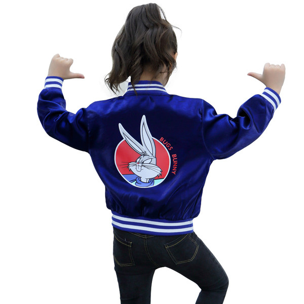 Αθλητικό παιδικό μπουφάν καθημερινό με έγχρωμο κέντημα  σε μπλε και μαύρο χρώμα