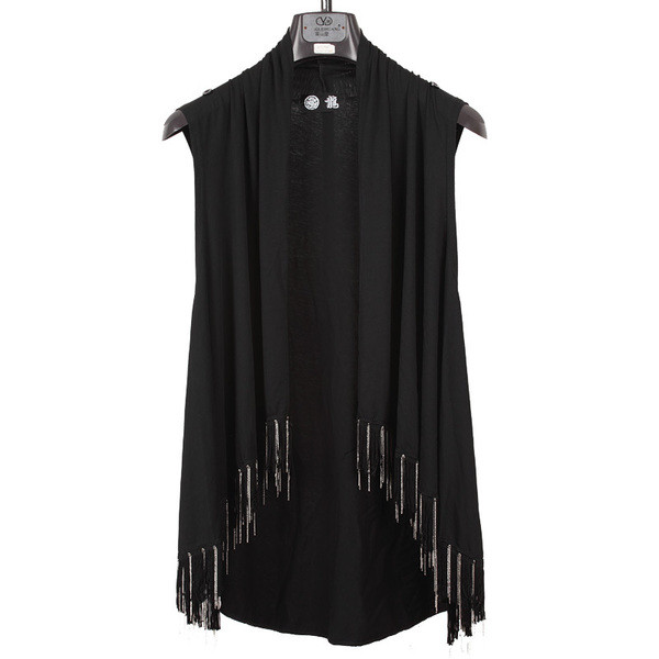 Μοντέρνο ανδρικό γιλέκο σε σκούρο χρώμα