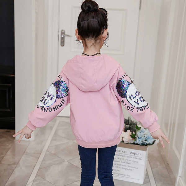 Μοντέρνο μπουφάν για κορίτσια με πούλιες σε διάφορα χρώματα