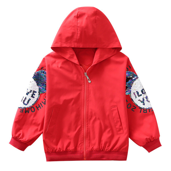 Μοντέρνο μπουφάν για κορίτσια με πούλιες σε διάφορα χρώματα