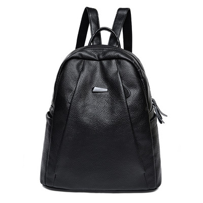 Дамска кожена раница с аксесоар в няколко цвята