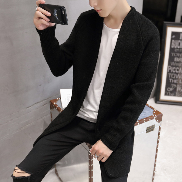 Vestă lungă și elegantă pentru bărbați, de culoare închisă și deschisă