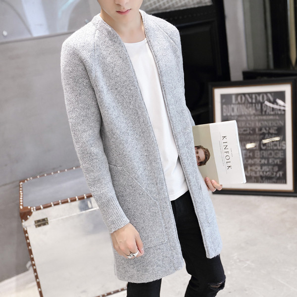 Vestă lungă și elegantă pentru bărbați, de culoare închisă și deschisă