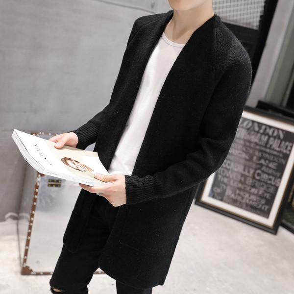 Vestă lungă și elegantă pentru bărbați, de culoare închisă și deschisă