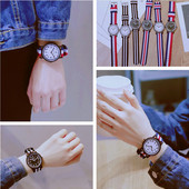 Ceas modern de dama cu curea colorata