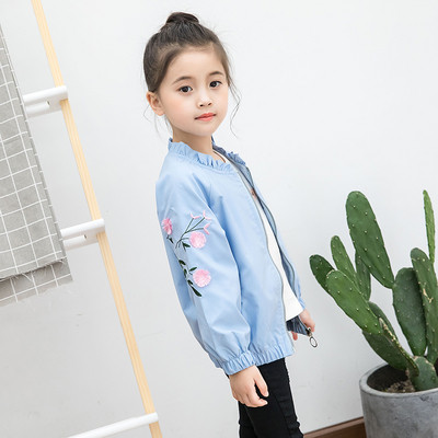 Модерно детско яке с флорални мотиви в няколко цвята