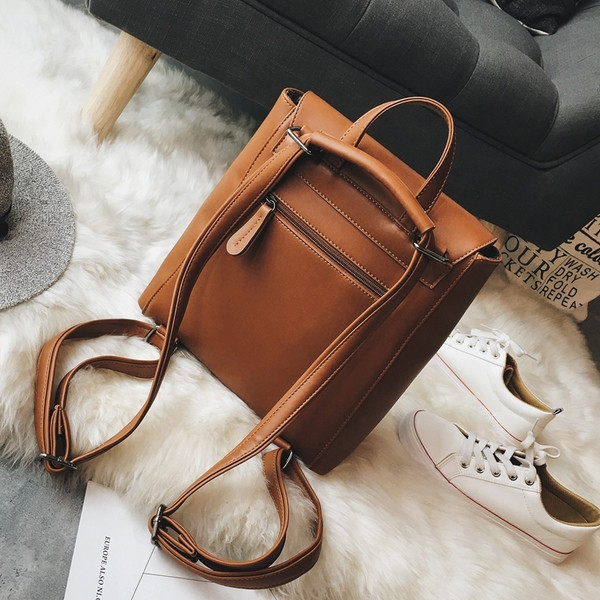 Öko bőrből készült modern női hátizsák négy színben