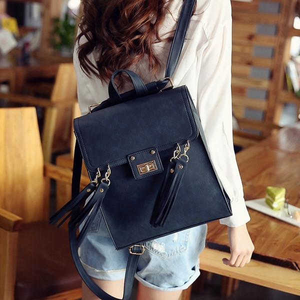 Eko bőrből készült stílusos női hátizsák többféle színben