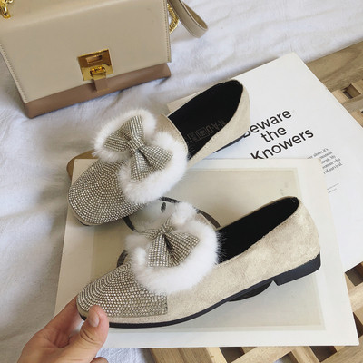 Női mokaszin díszkövekkel és pehelyszalaggal, három színben