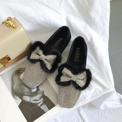 Női mokaszin díszkövekkel és pehelyszalaggal, három színben