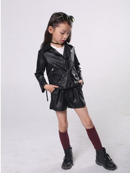 Öko bőrből készült modern gyerekkabát többféle színben