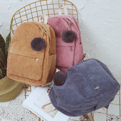 Rucsac de dama cu accesoriu de puf in mai multe culori