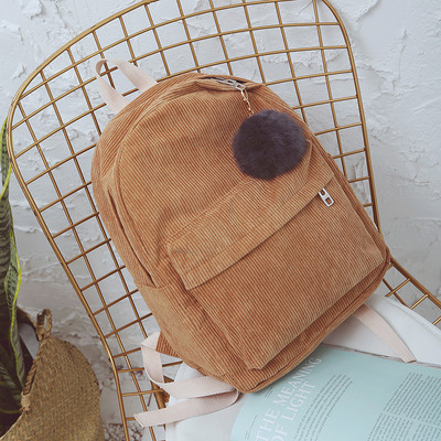 Rucsac de dama cu accesoriu de puf in mai multe culori