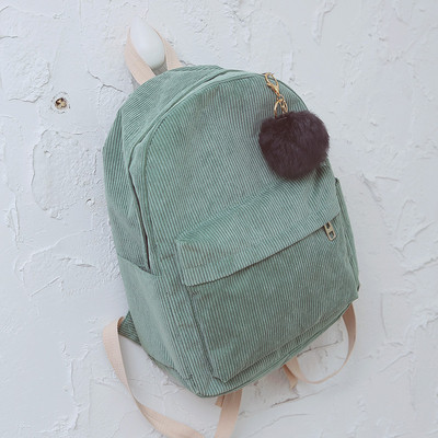 Rucsac de dama cu accesoriu de puf in mai multe culori