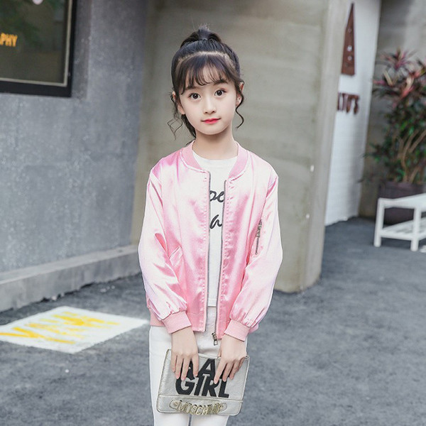 Μοντέρνο παιδικό μπουφάν με έγχρωμο κέντημα σε μπλε και ροζ χρώμα