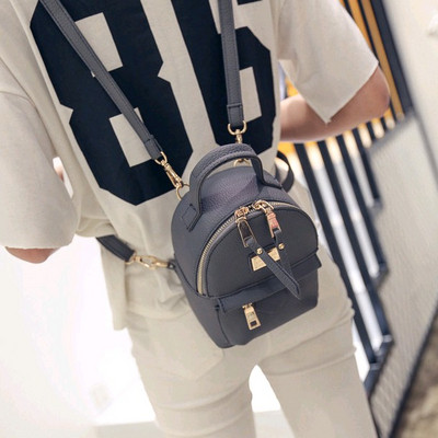 Rucsac de dama cu buzunar exterior cu fermoar in mai multe culori