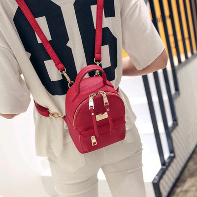 Rucsac de dama cu buzunar exterior cu fermoar in mai multe culori